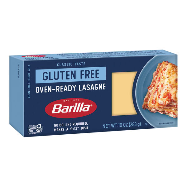 Barilla 10 oz. Gluten-Free Oven-Ready Lasagna Pasta - 12/Case