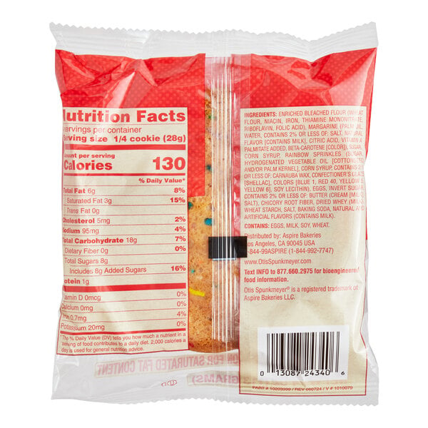 Otis Spunkmeyer Individually Wrapped Birthday Cake Cookie 4 oz. - 24/Case