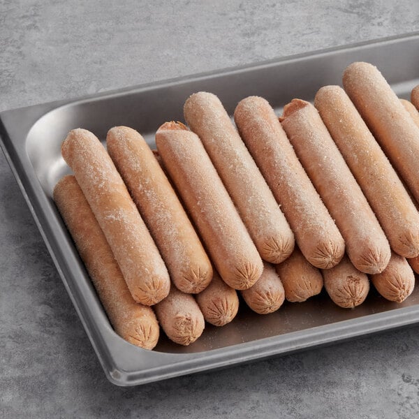 Impossible Foods 7/1 Plant-Based Vegan Beef Hot Dogs 2.25 oz. - 71/Case