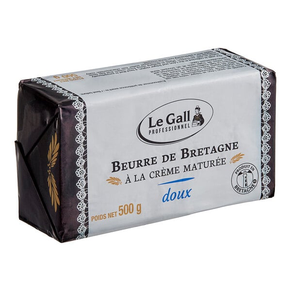Le Gall Unsalted Brittany Butter 1.1 lb. - 20/Case