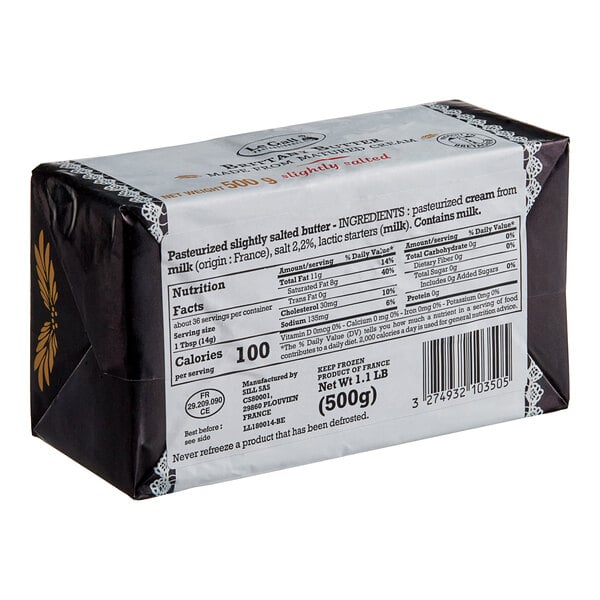 Le Gall Salted Brittany Butter 1.1 lb. - 20/Case