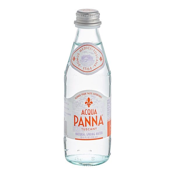 Acqua Panna Natural Spring Water 250 mL Glass Bottle - 24/Case