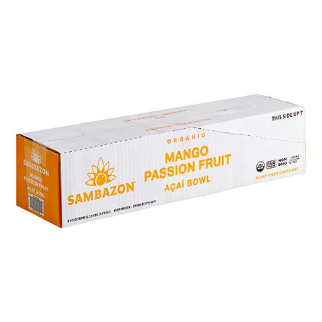 Sambazon Mango Passion Fruit Organic Acai Bowl 5.9 oz. - 8/Case