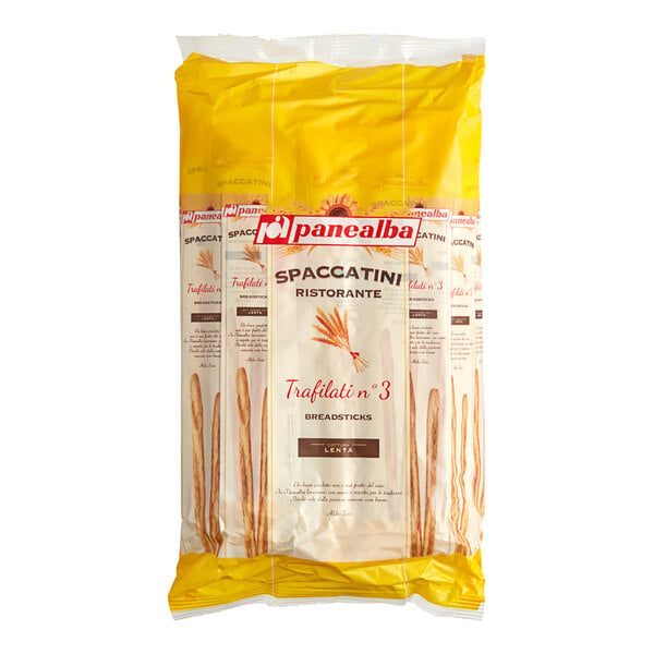 Panealba Thin Grissini Breadsticks 20-Count Bag - 16/Case