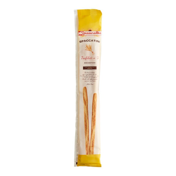 Panealba Thin Grissini Breadsticks 20-Count Bag - 16/Case