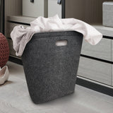 Parker Baby Nursery Laundry Hamper - Large Felt Storage Basket and Baby Hamper for Nursery (Gray)