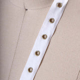 0.75" White Twill Grommet Trim with Silver Eyelets Cotton Tape for Sewing & Craft Projects