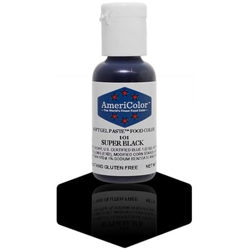 Super Black Soft Gel Paste Food Color - AmeriColor 101