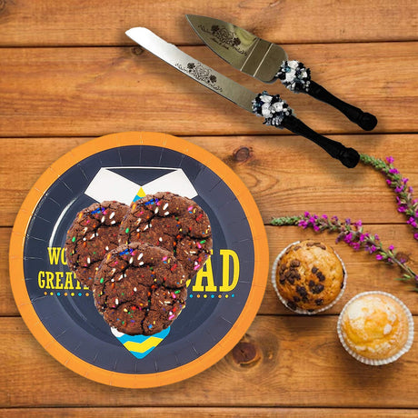 8 Count Father’s Day World’s Greatest Dad Dessert Plates 7" Party Paper Plates