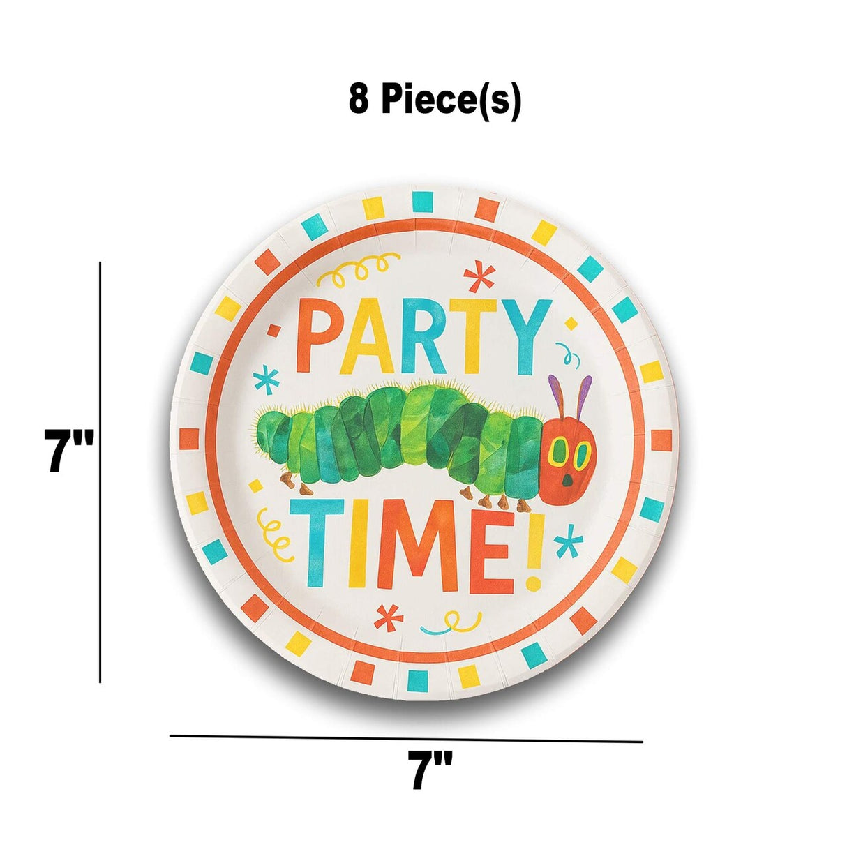 8 Ct The Very Hungry Caterpillar Paper Dessert Plates, 7"
