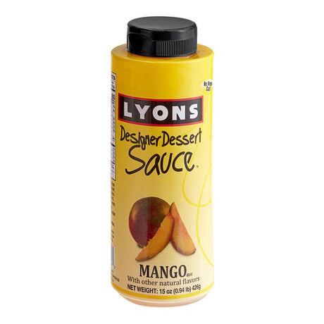 Lyons Designer Dessert Mango Flavoring Sauce 12 fl. oz. (15 oz.) - 12/Case