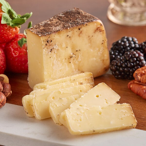 Sartori Espresso BellaVitano Cheese 5.3 oz. Wedge - 12/Case