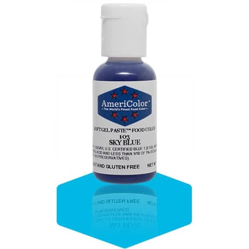 Sky Blue Soft Gel Paste Food Color - AmeriColor 103