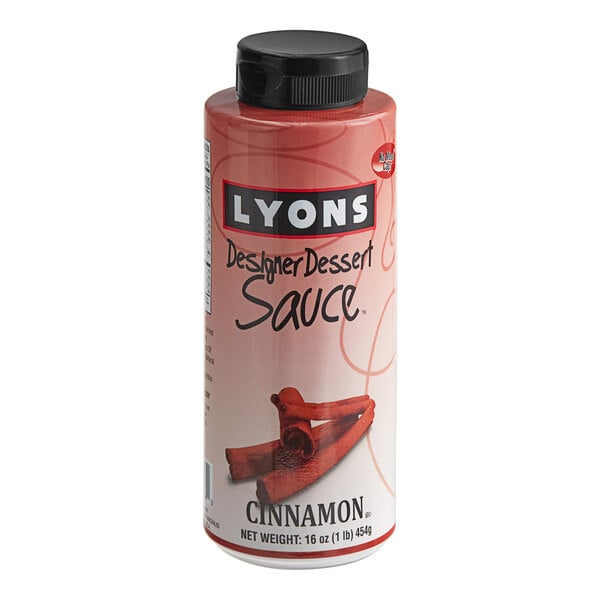 Lyons Designer Dessert Cinnamon Flavoring Sauce 12 fl. oz. (16 oz.) - 12/Case