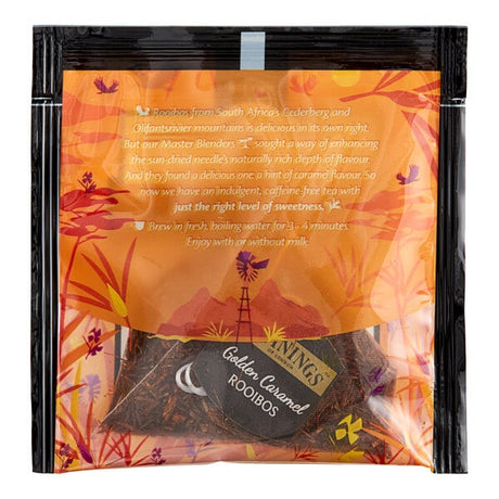 Twinings Golden Caramel Rooibos Large Leaf Pyramid Tea Sachets - 100/Case