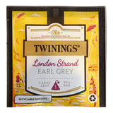 Twinings London Strand Earl Grey Large Leaf Pyramid Tea Sachets - 100/Case