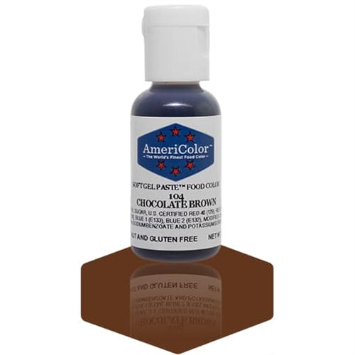 Chocolate Brown Soft Gel Paste Food Color - AmeriColor 104