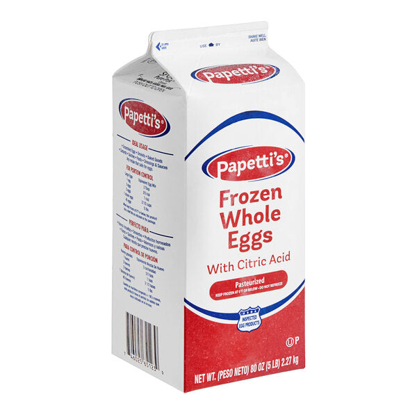 Papetti's Frozen Liquid Whole Eggs 5 lb. - 6/Case