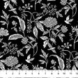 Cotton Print Fabric Black/White Nature's Sketchbook 44/45"