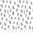 Cotton Fabric White/Black Nature's Sketchbook 44/45"