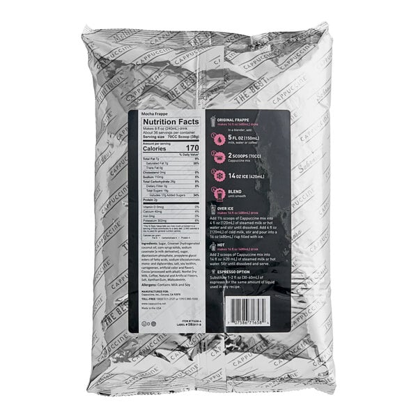 Cappuccine Mocha Frappe Mix 3 lb. - 5/Case