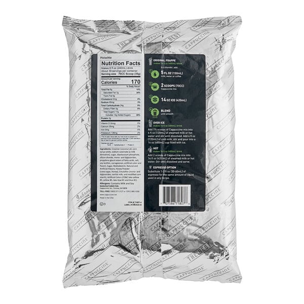 Cappuccine Pistachio Frappe Mix 3 lb. - 5/Case