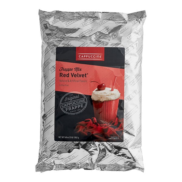 Cappuccine Red Velvet Frappe Mix 3 lb. - 5/Case