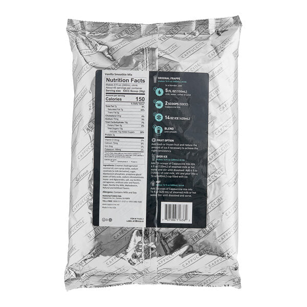 Cappuccine Vanilla Smoothie Frappe Mix 3 lb. - 5/Case