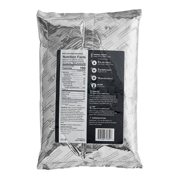 Cappuccine White Chocolate Mix 3 lb. - 5/Case