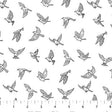 Cotton Fabric White/Black Nature's Sketchbook 44/45"