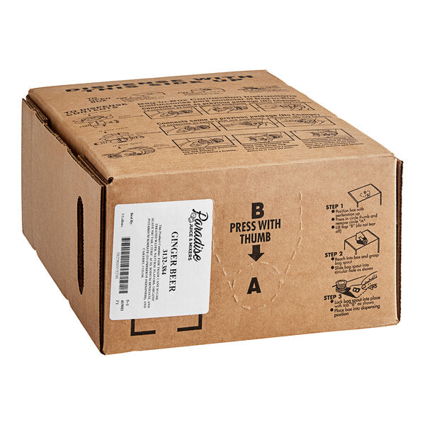 Paradise Ginger Beer Syrup Bag in Box 3 Gallon