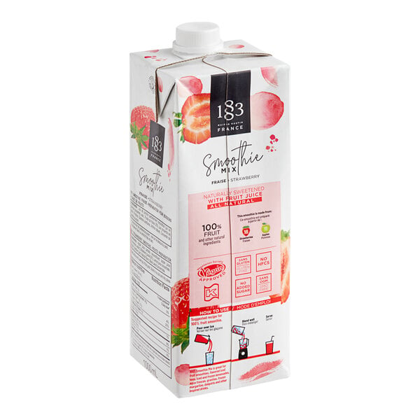 1883 Maison Routin Strawberry Smoothie Mix 1 Liter - 8/Case
