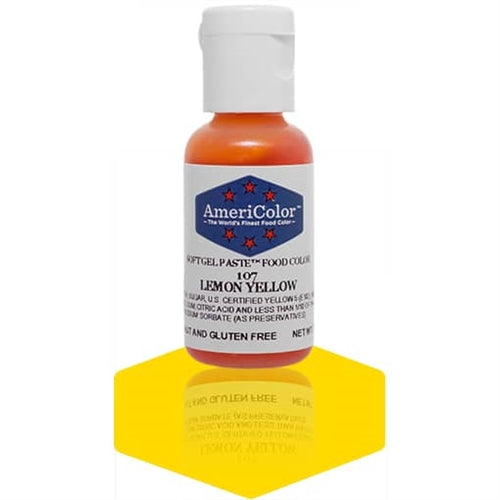 Lemon Yellow Soft Gel Paste Food Color - AmeriColor 107