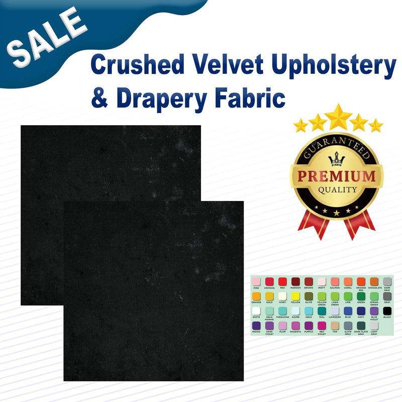 1 Yard Crushed Velvet Upholstery & Drapery Fabric Width: 55"