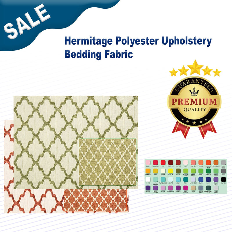1 Yard Hermitage Polyester Upholstery & Bedding Fabric 58" Wide