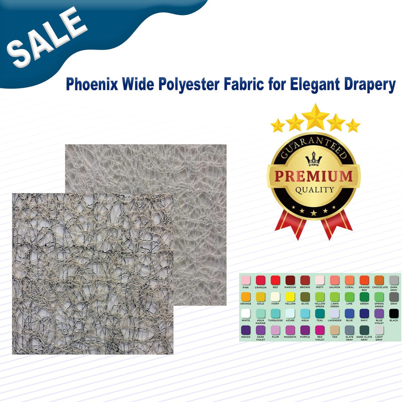 1 Yard Phoenix Polyester Fabric for Elegant Drapery 110" Wide