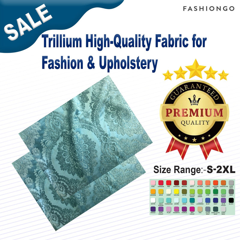 1 Yard Trillium High-Quality Fabric for Fashion & Upholstery 57" Width