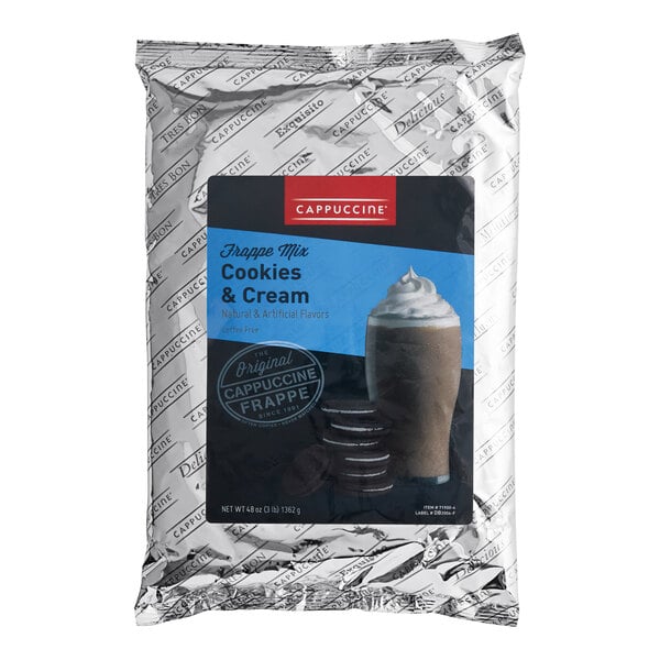 Cappuccine Cookies & Cream Frappe Mix 3 lb. - 5/Case