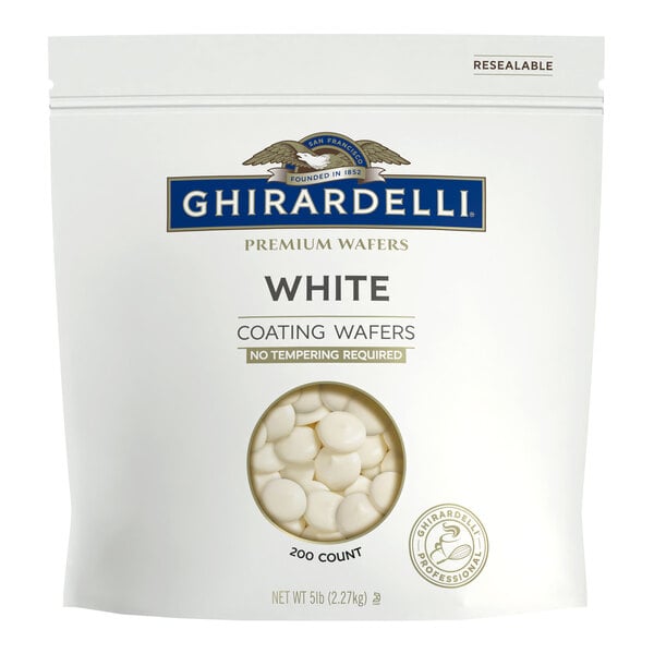 Ghirardelli White Coating Wafers 5 lb. Bag - 2/Case