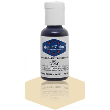 Ivory Soft Gel Paste Food Color - AmeriColor 108