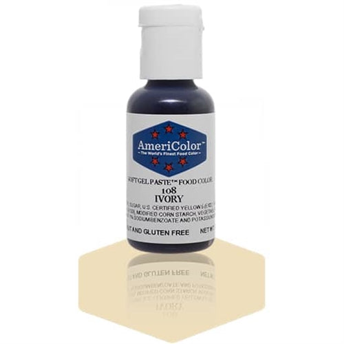 Ivory Soft Gel Paste Food Color - AmeriColor 108