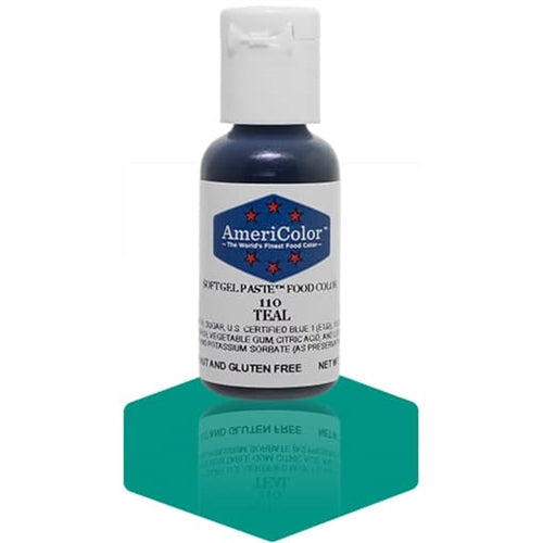 Teal Soft Gel Paste Food Color - AmeriColor 110