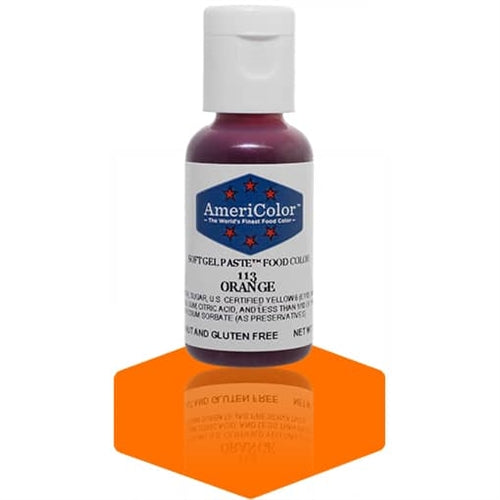 Orange Soft Gel Paste Food Color - AmeriColor 113