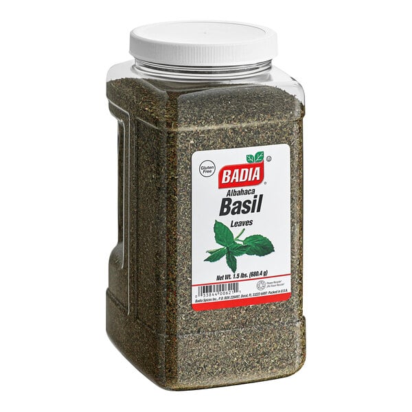 Badia Basil Leaves 1.5 lb. - 4/Case