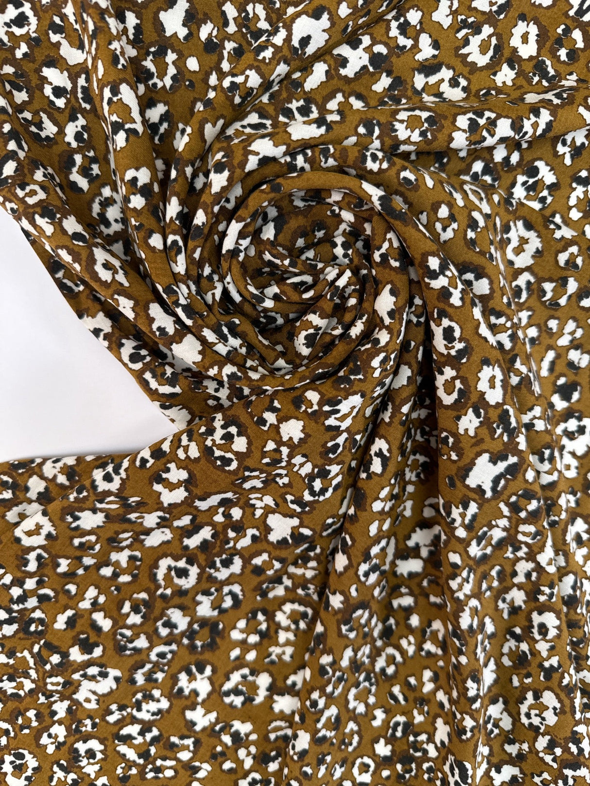 Viscose Staple Printed Brown Beige