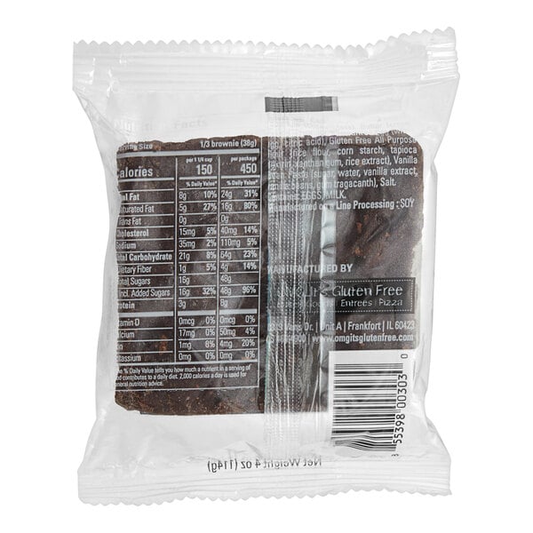OMG...It's Gluten Free Individually Wrapped Gluten-Free Fudge Brownie 4 oz. - 24/Case