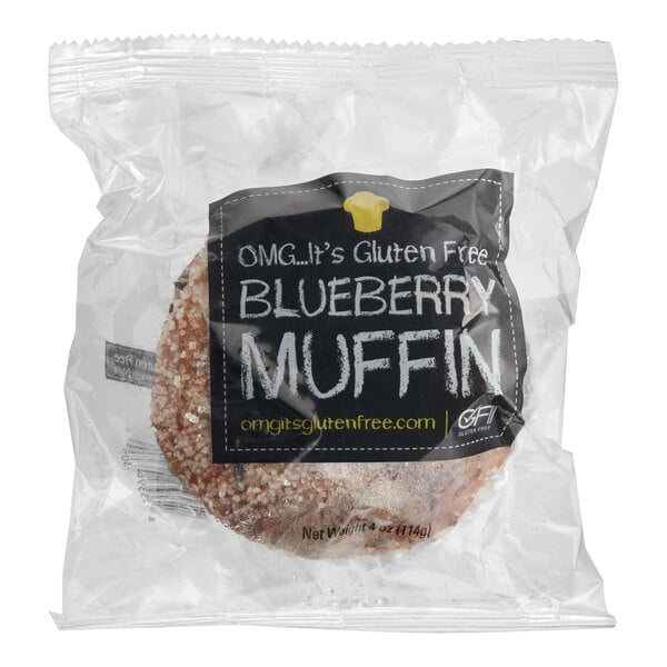 OMG...It's Gluten Free Individually Wrapped Gluten-Free Blueberry Muffin 4.5 oz. - 12/Case