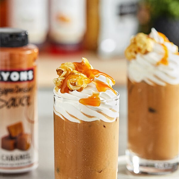 Lyons Designer Dessert Caramel Flavoring Sauce 12 fl. oz. (16.7 oz.) - 12/Case