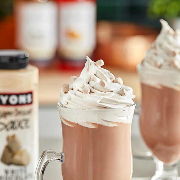Lyons Designer Dessert White Chocolate Flavoring Sauce 12 fl. oz. (16 oz.) - 12/Case