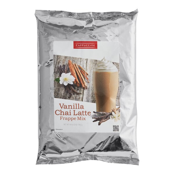 Cappuccine Vanilla Chai Frappe Mix 3 lb. - 5/Case